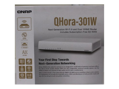 SALE OUT. QNAP QHora-301W WiFi 6 up to 3.5Gbps Speed AX optimized Quad-Core Processor 4x4 MU-MIMO & OFDMA 2* 10GbE (Multi-Gig) W