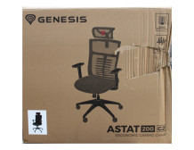 SALE OUT. | Ergonomic Chair Astat 200 Base material Nylon Castors material: Nylon with CareGlide coating | Black | DAMAGED PACKA