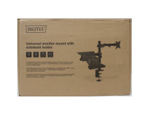 SALE OUT. DIGITUS Universal Monitor Mount with Notebook Holder | Digitus Desk Mount | DA-90436 | Tilt, swivel, height adjustment