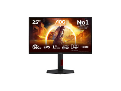 AOC | 25G4ZR | 25 " | Fast IPS | FHD | 16:9 | 240 Hz | 0.5 ms | 1920 x 1080 pixels | 300 cd/m | HDMI ports quantity 2 | Black