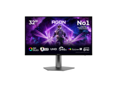 AOC | AG326UZD2 | 32 " | QD-OLED | UHD | 16:9 | 240 Hz | 0.03 ms | 3840 x 2160 pixels | 1000 cd/m | HDMI ports quantity 1 | Blac