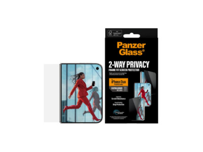 PanzerGlass Privacy w. EasyAligner | Screen protector | Apple | iPhone Duo | Glass | Transparent