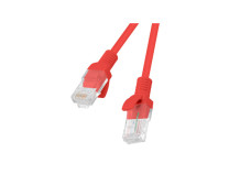 Lanberg Patchcord CAT.5E UTP 0.25M fluke passed 10-pack, Red | PCU5-20CC-0025-R