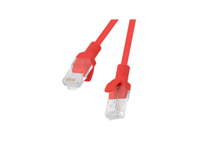 Lanberg Patchcord CAT.5E UTP 0.5M fluke passed 10-pack, Red | PCU5-20CC-0050-R