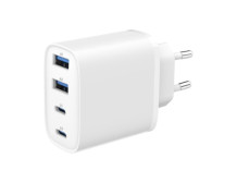 Gembird 4-port 40 W GaN USB PowerDelivery fast charger, White | TA-UC-2A2C-PD40-01-W | 2 x 4 pin USB Type A, 2 x 24 pin USB-C