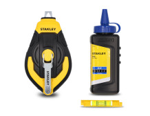 Stanley STHT47312-0 30M 3:1 Comfort Grip Reel Kit With Blue Chalk and Line Level