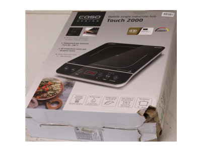 SALE OUT. Caso Touch 2000 Hob, Induction, Width 29 cm, 1 cooking zone, Touch control, Black | Caso Hob | Touch 2000 | Number of 
