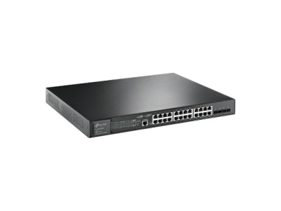 TP-LINK | 24-Port Gigabit and 4-Port 10GE SFP+ L2+ Managed Switch with 24-Port PoE+ | TL-SG3428XMP JetStream | Managed L2+ | Rac