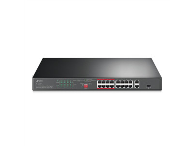 TP-LINK | Switch | TL-SL1218P | Unmanaged | Rackmountable | 10/100 Mbps (RJ-45) ports quantity 16 | SFP ports quantity 1 | PoE+ 