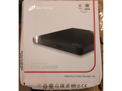 SALE OUT. H.L Data Storage Ultra Slim Portable DVD-Writer | GP57EB40 | Interface USB 2.0 | DVD R/RW | CD read speed 24 x | CD wr