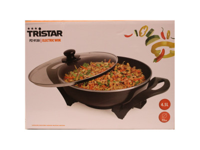 SALE OUT. Tristar PZ-9130 Electric Wok, Black | SALE OUT. | Tristar Electric Wok | PZ-9130 | 1500 W | Stainless steel | 4.5 L | 