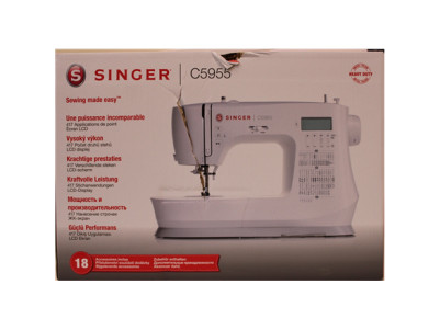 SALE OUT. | Singer Sewing Machine | C5955 | Number of stitches 417 | Number of buttonholes 8 | White | DAMAGED PACKAGING AND EXT