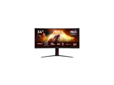 AOC CU34G4ZCA Curved 34" 3440x1440/21:9/1ms HDMI, DisplayPort, USB, Audio out | AOC